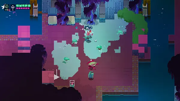 Neon pixel landscape